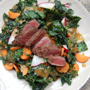 venison steak salad